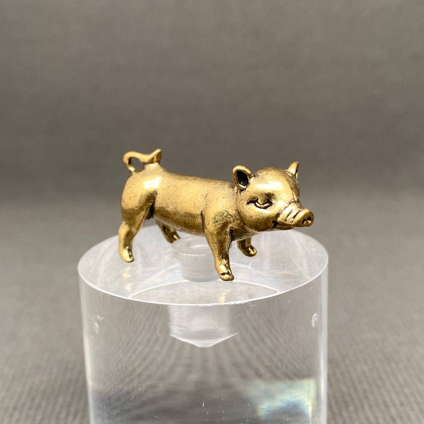 Piglet Mini Brass Figurine - Desktop Ornament/Decor