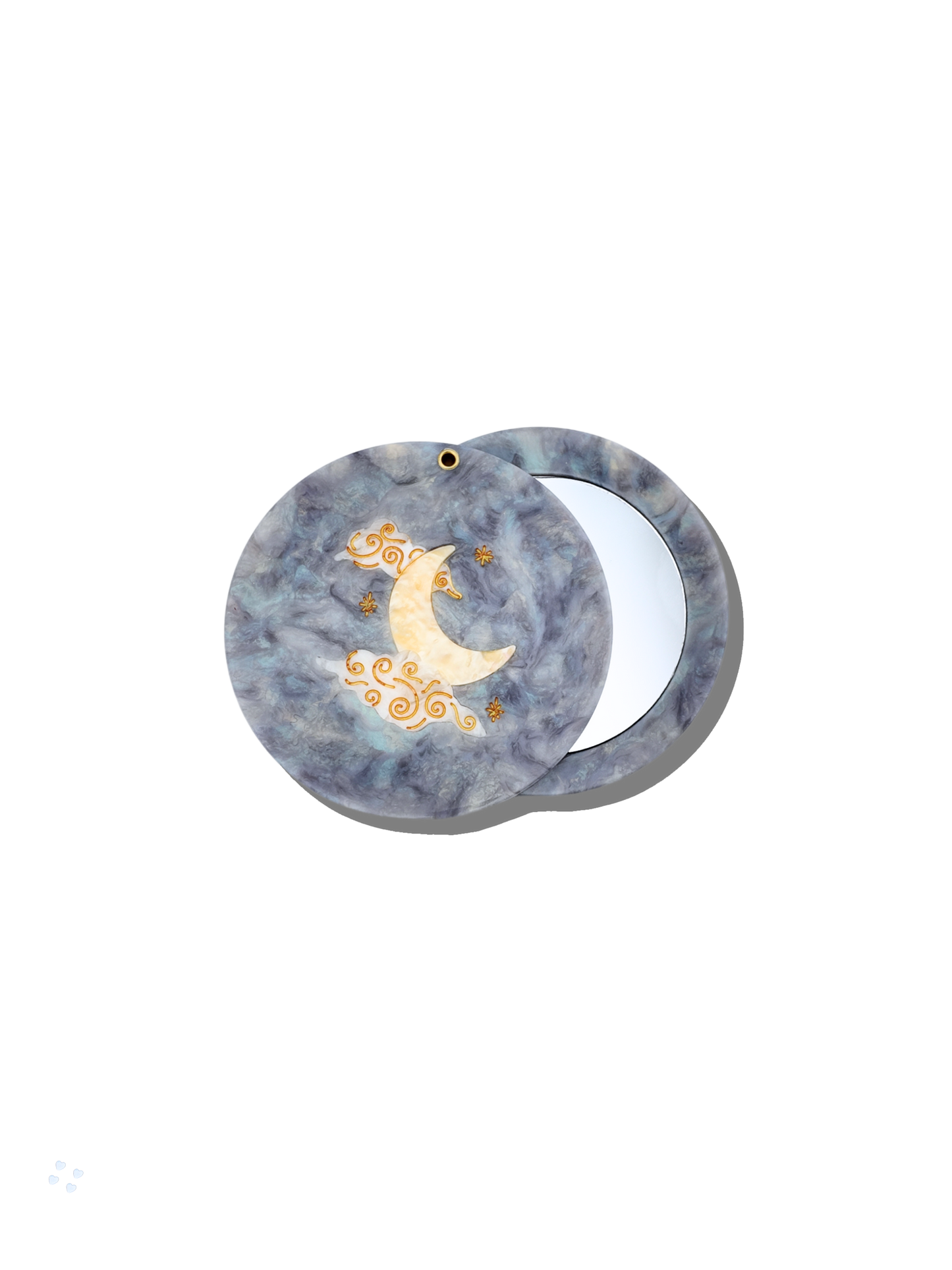 Hand-painted Celestial Moon Compact Mirror
