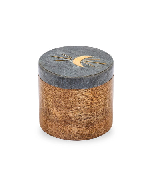 Crescent Moon Black Marble Box Sm