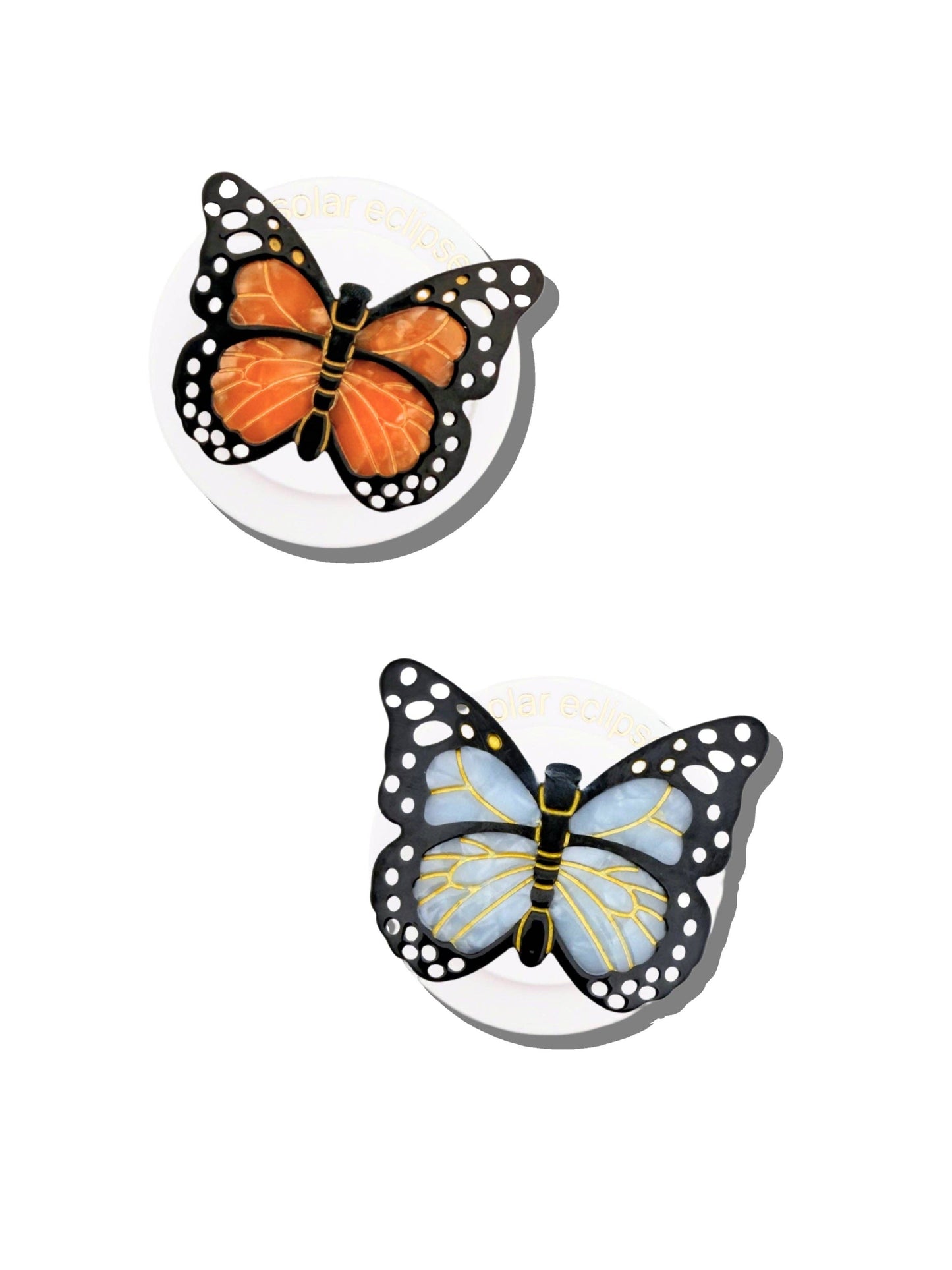 Hand-painted Monarch Butterfly GripCharm