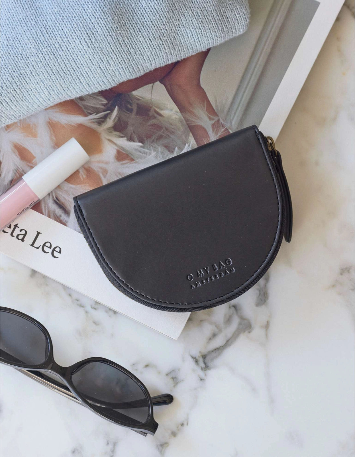 Laura Coin Purse - Black Classic Leather