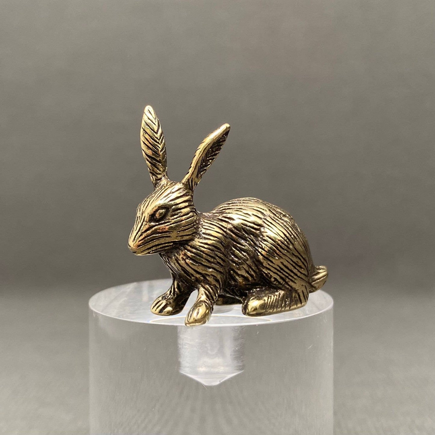 Rabbit Mini Brass Figurine - Decor/Desktop Ornament