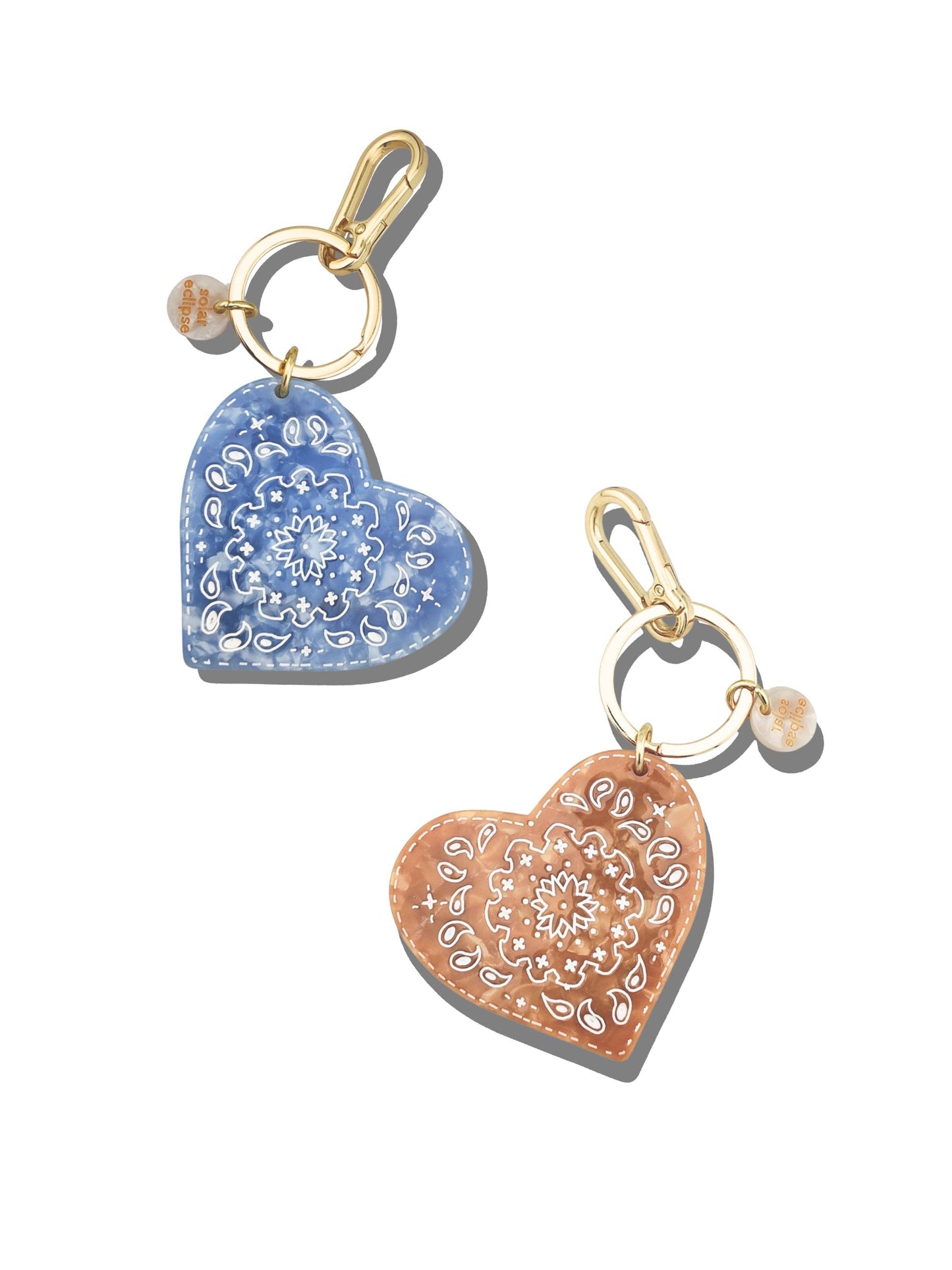 Paisley Heart Bag Charm + Keychain