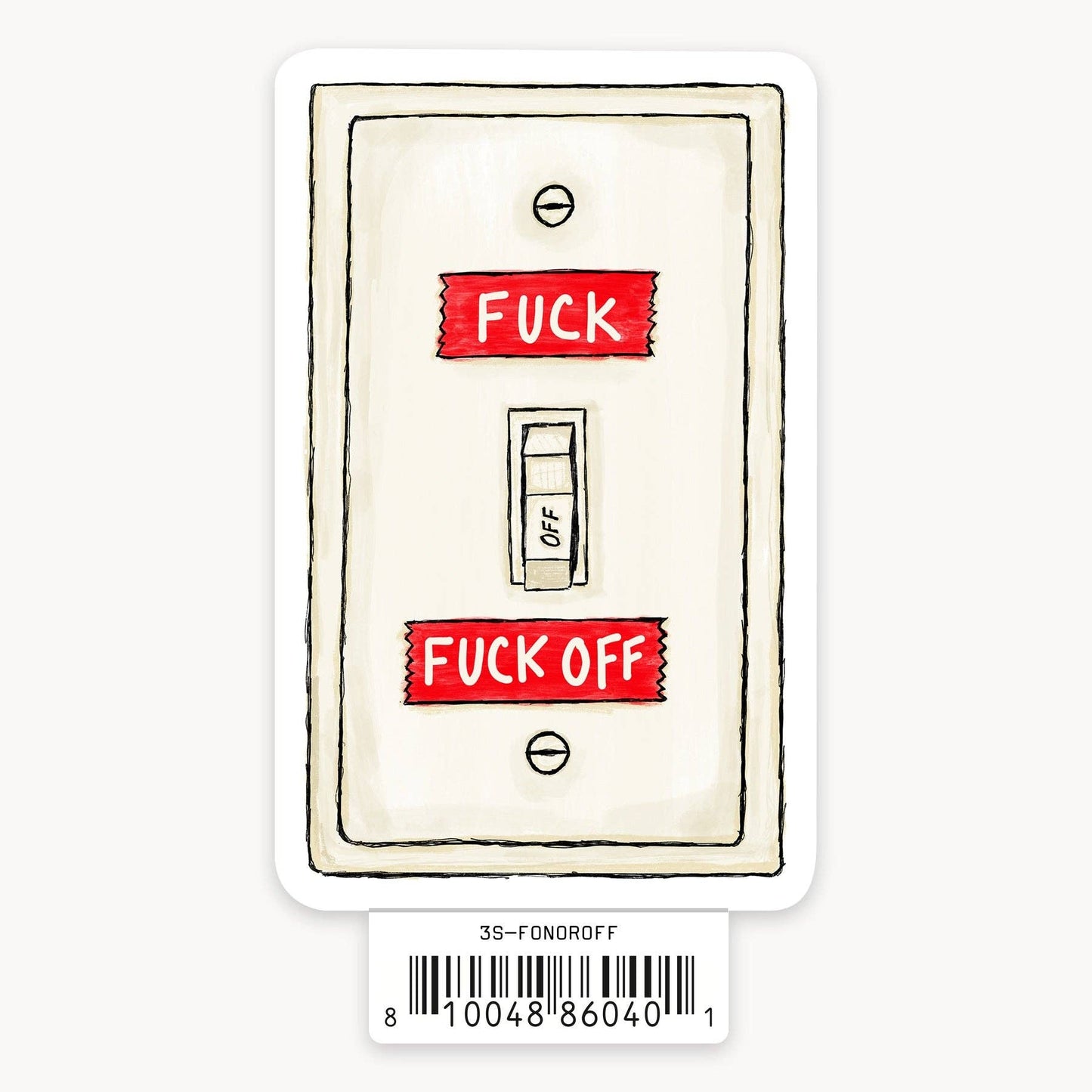 F On Or Off - 3" Art Sticker