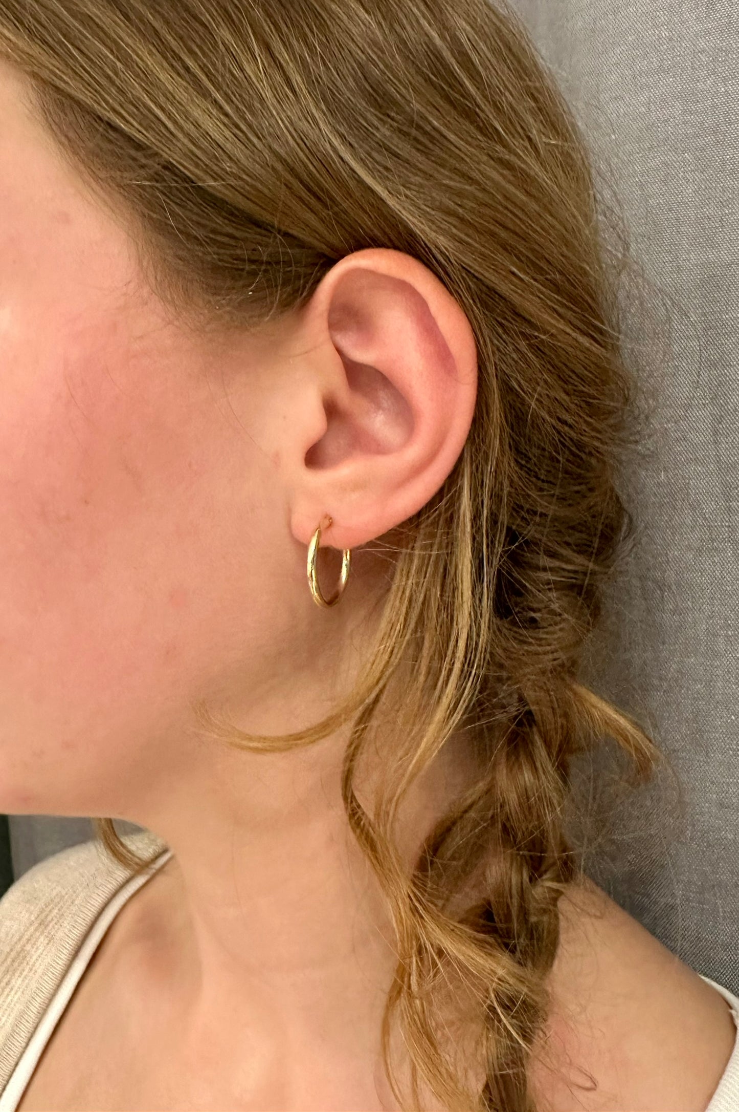 Solid Gold Latch Hoops