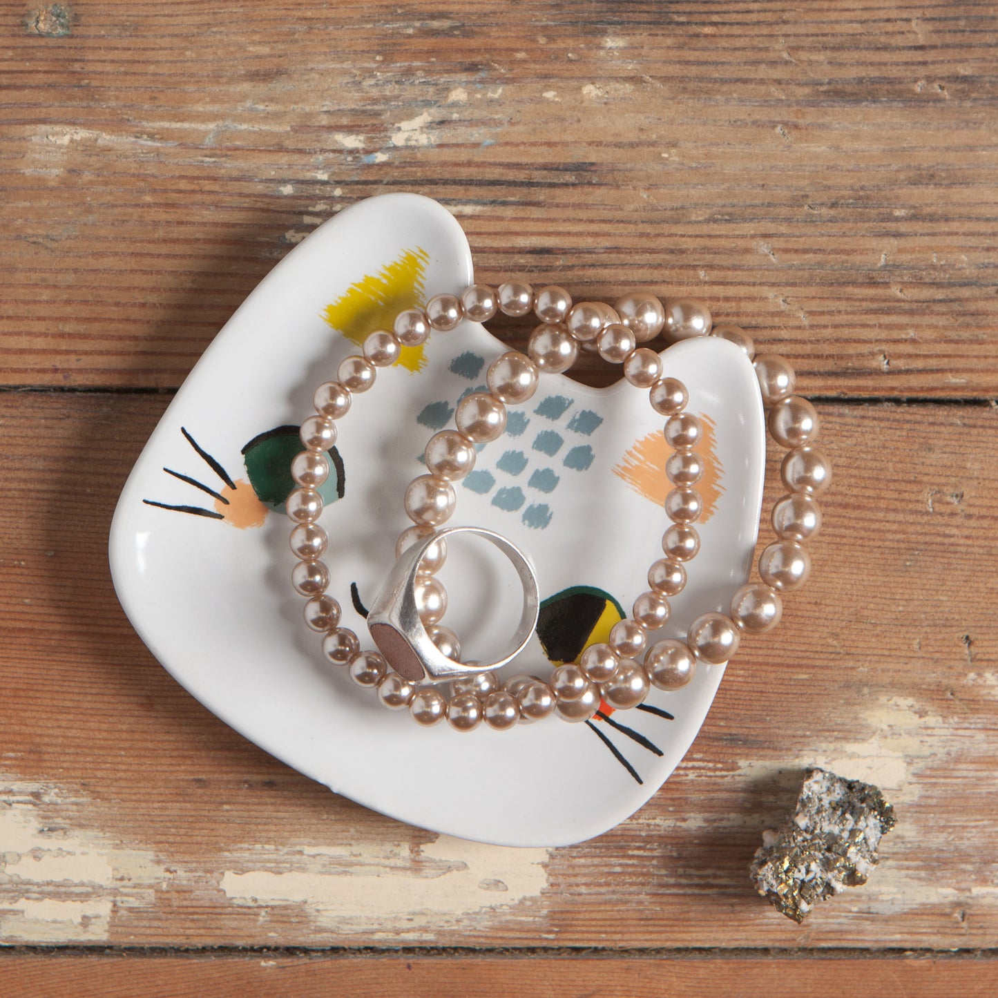 Cat Shaped Ceramic Tray