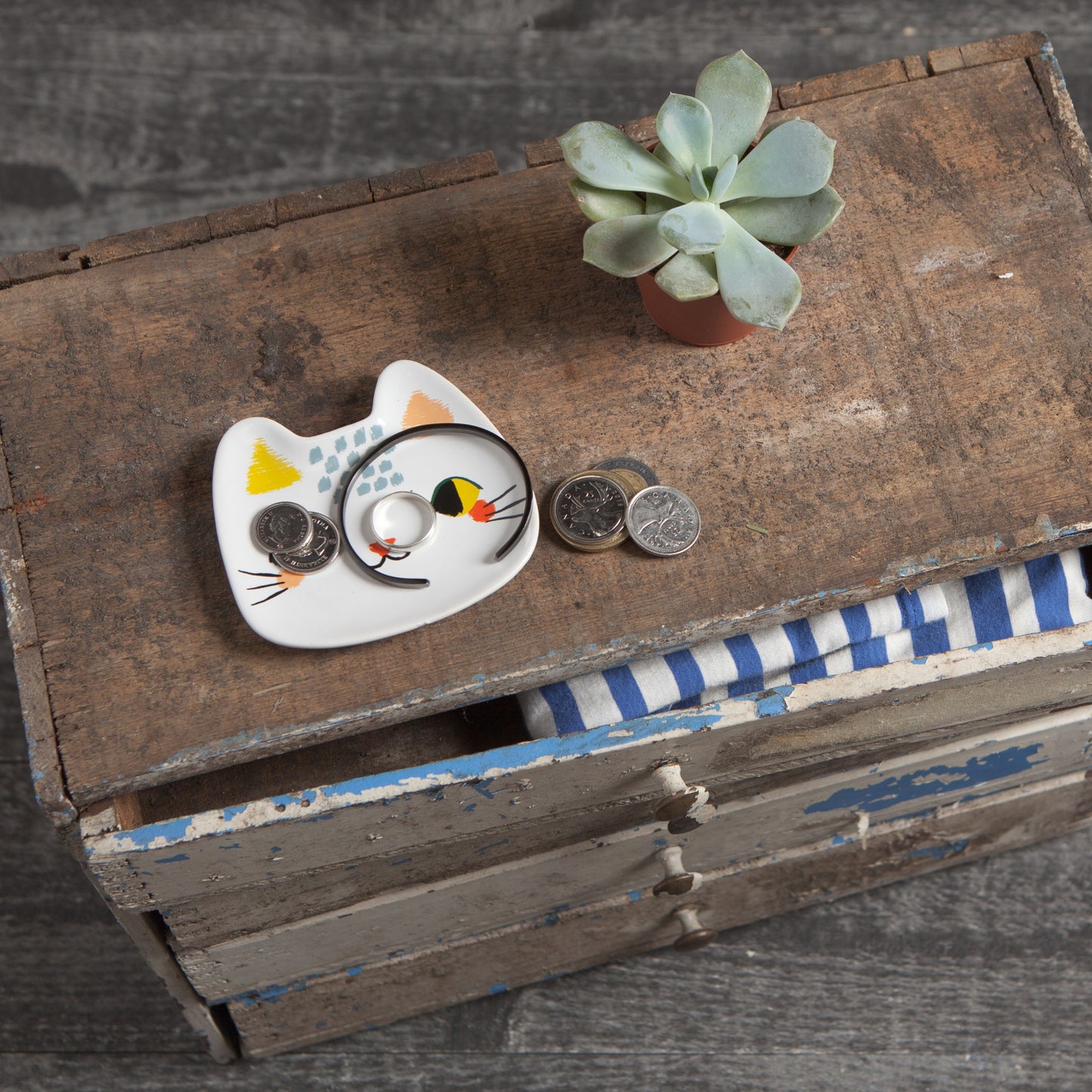 Cat Shaped Ceramic Tray