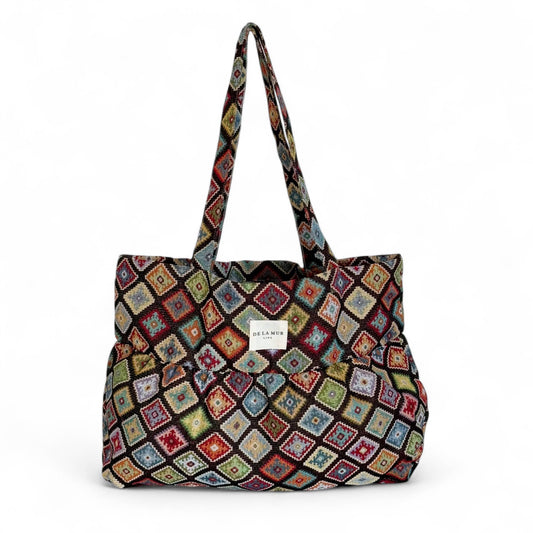 Medium Ruffle Tote Bag - Join Pattern