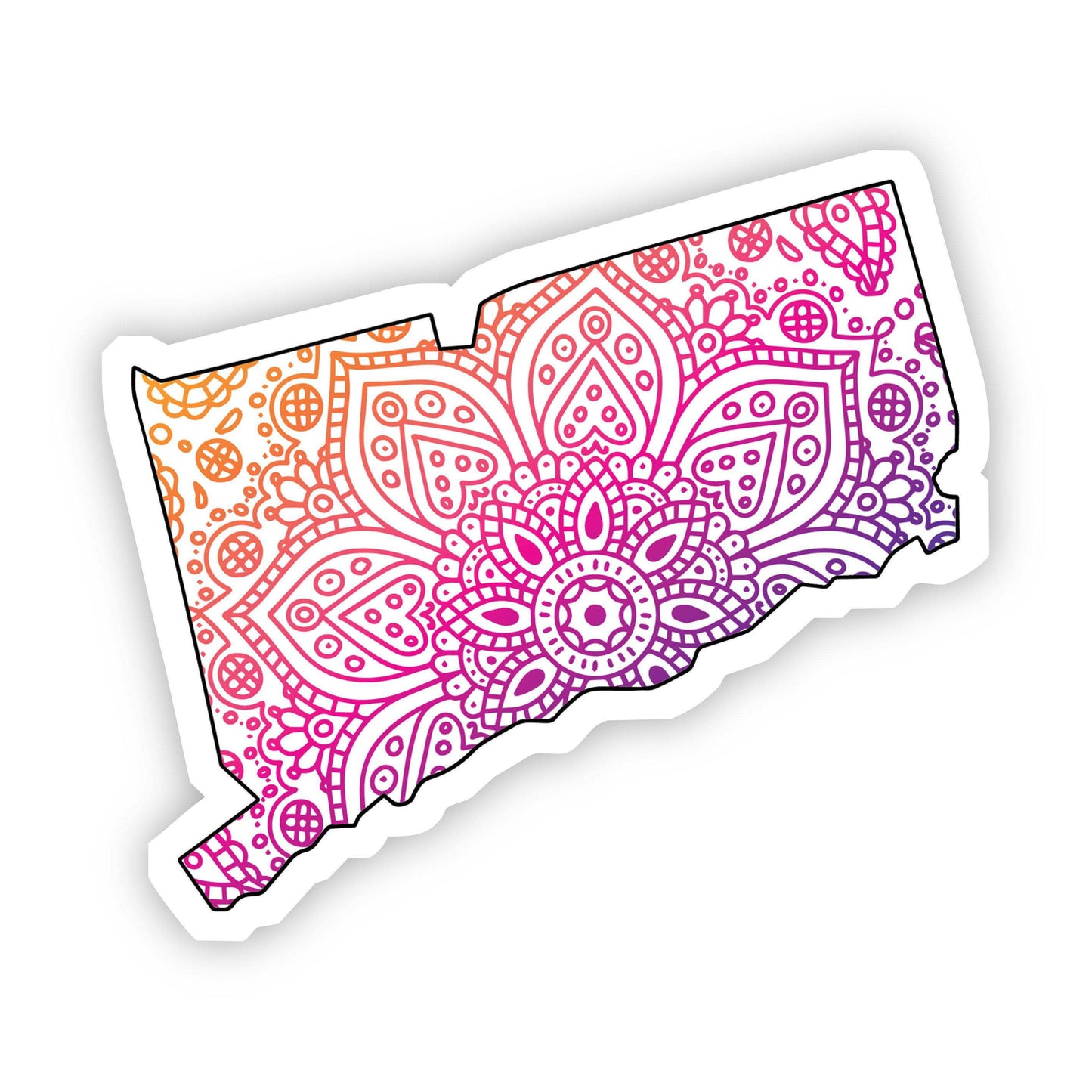 Connecticut Mandala Pattern Sticker