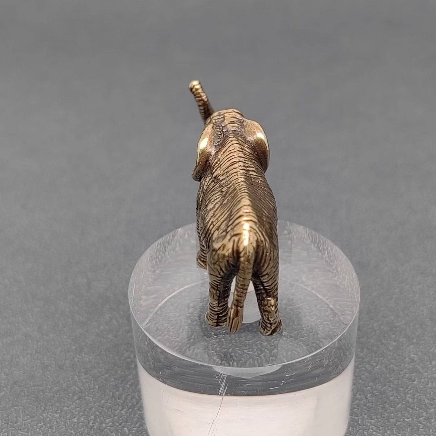 Elephant Brass Mini Figurine - Desktop Ornament/Decor