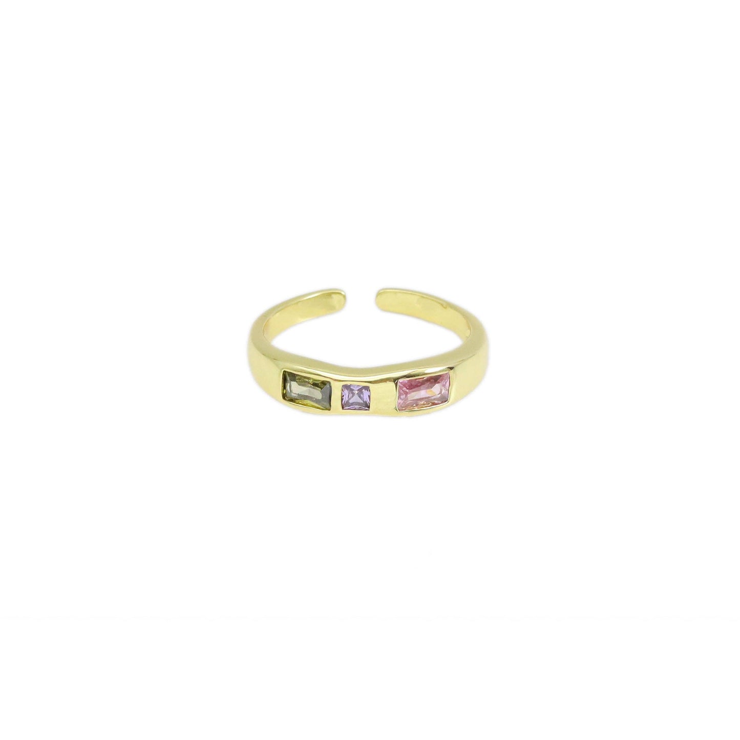 CZ Gold Jewels Ring - Adjustable