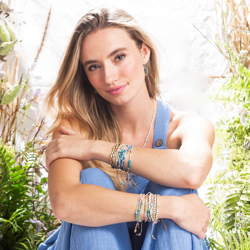 Mixed Media Bracelet - Transformation/African Turquoise/Gold