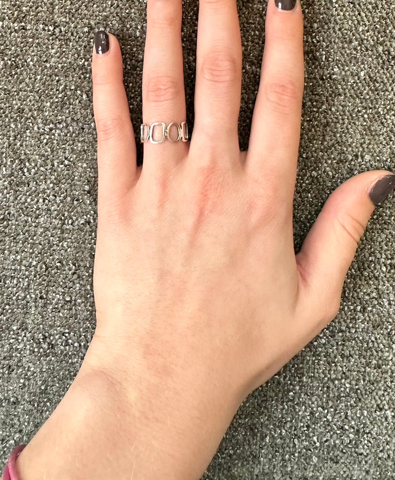Silver Geo Shapes Ring