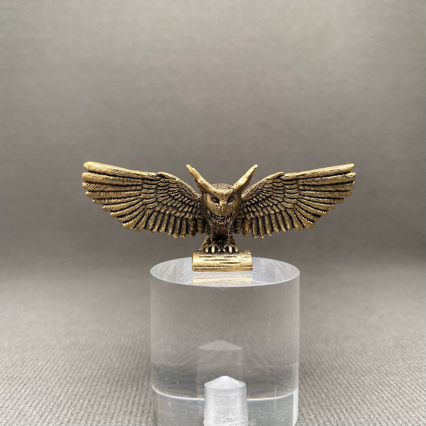 Owl Brass Mini Figurine - Desktop Ornament/Decor