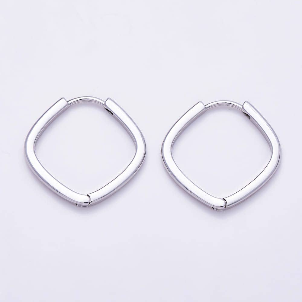 Aim Eternal Gold Filled 25mm Square Huggie Hoop Earrings in a 23.9mm square-shaped design.
