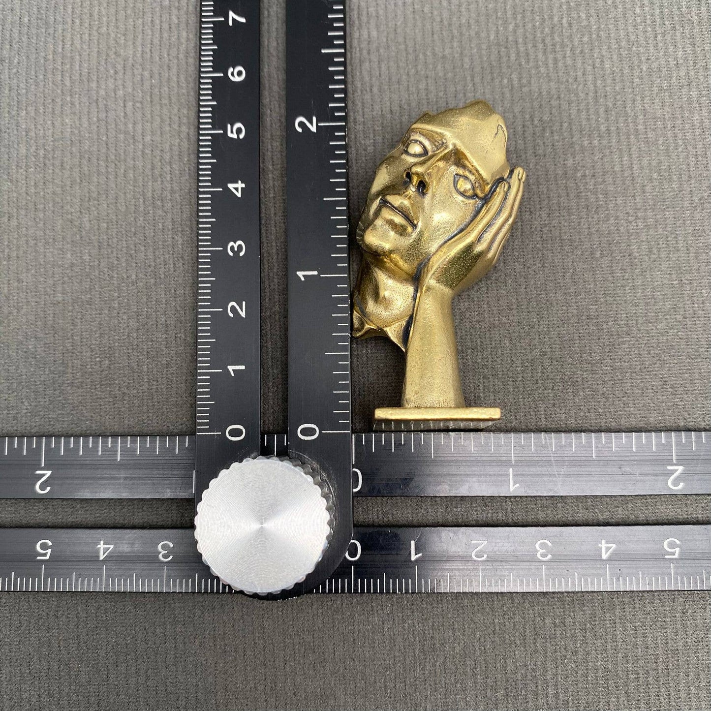 Brass Abstract Figurine Desktop Ornament/Decor - 'Contemplate'