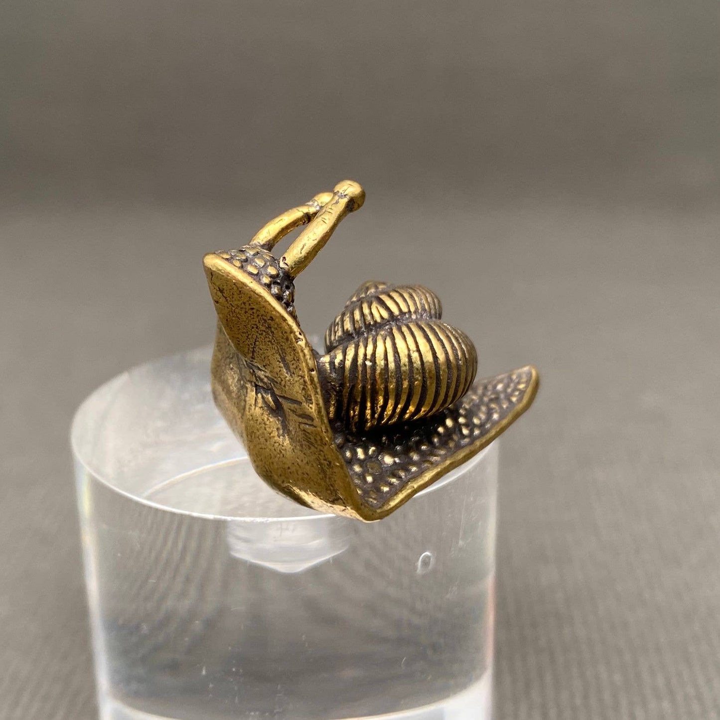 Snail Brass Mini Figurine - Desktop Ornament/Decor