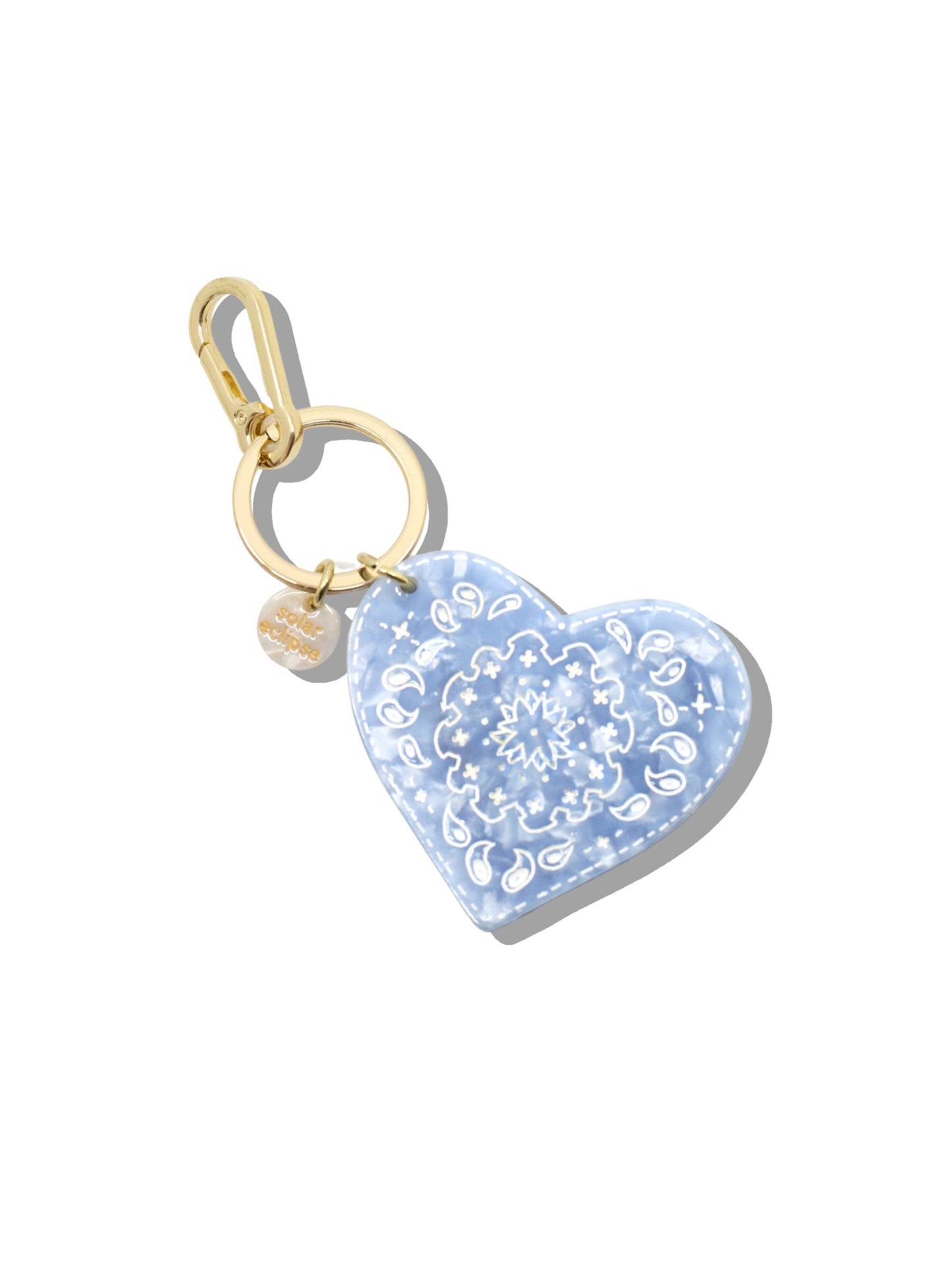 Paisley Heart Bag Charm + Keychain