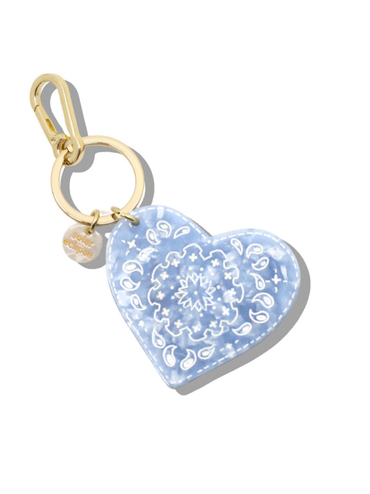 Paisley Heart Bag Charm + Keychain