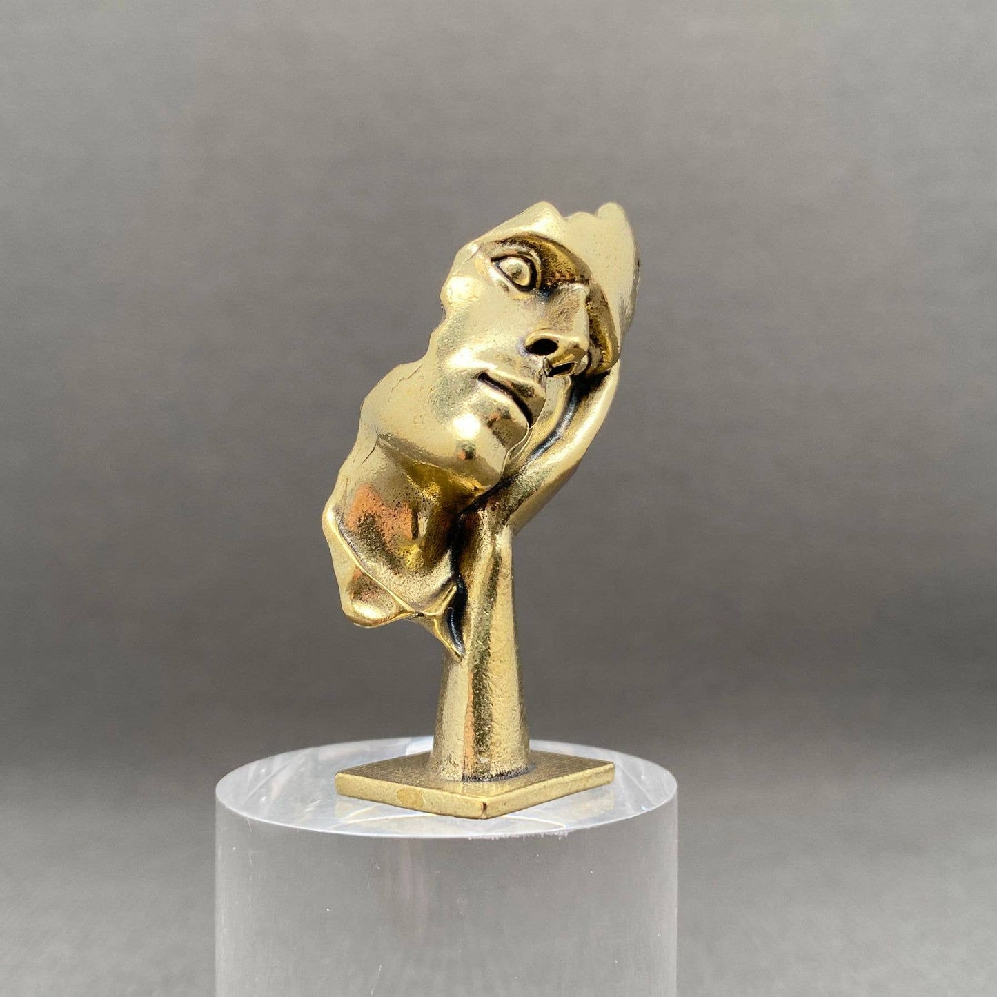 Brass Abstract Figurine Desktop Ornament/Decor - 'Contemplate'