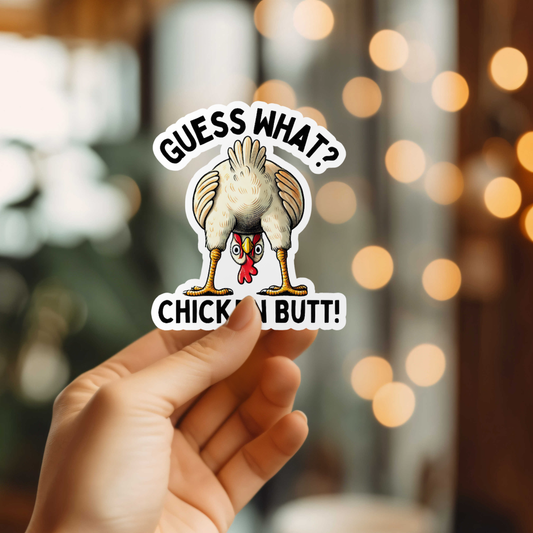Chicken Butt Sticker