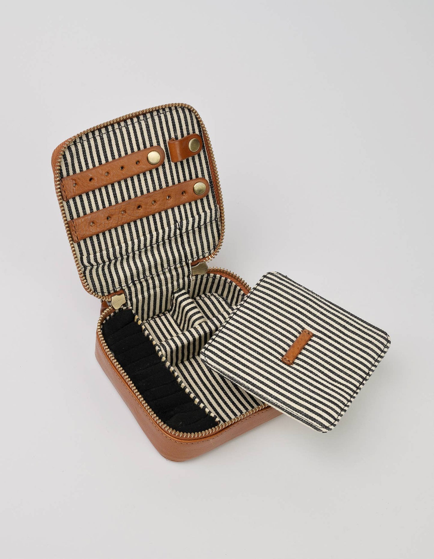 Leather Jewelry Box - Cognac Stromboli Leather