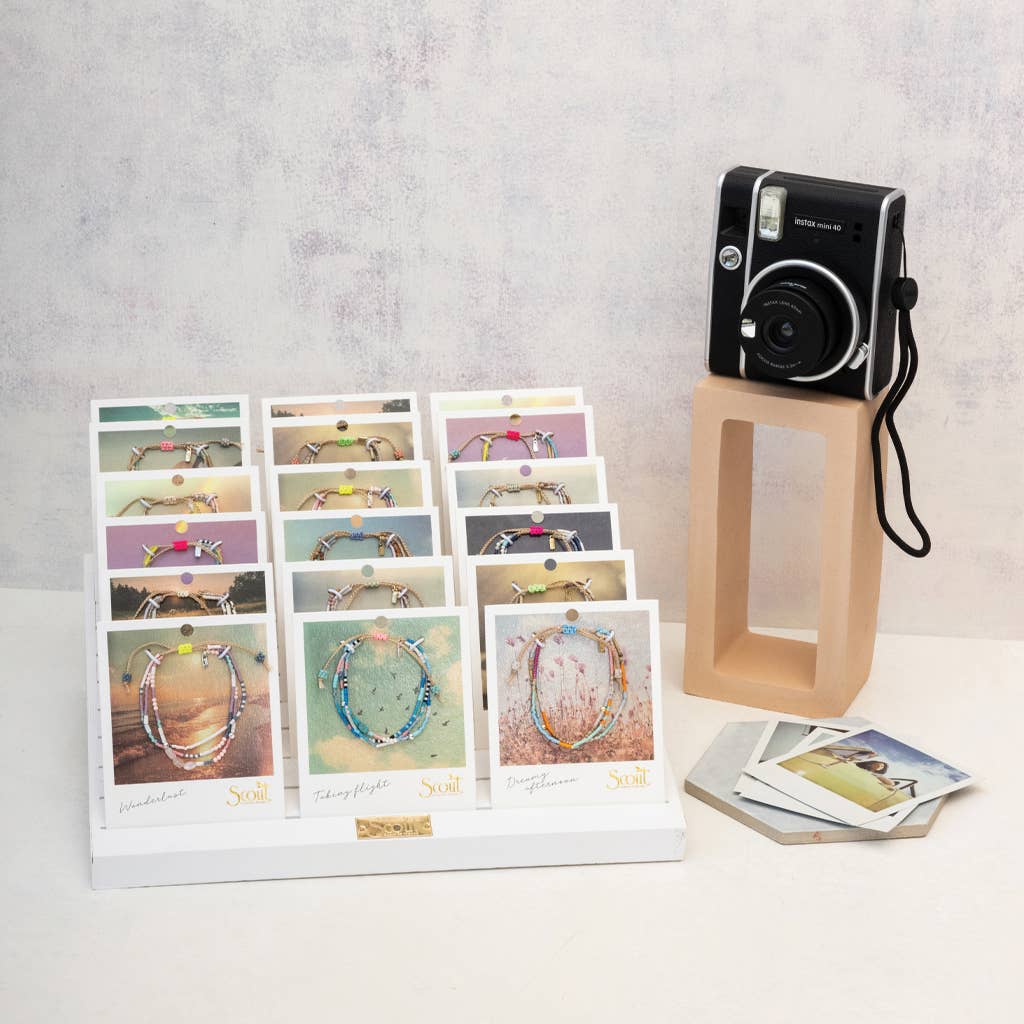 Mixed Media Bracelet - Love/Rhodochrosite/Gold