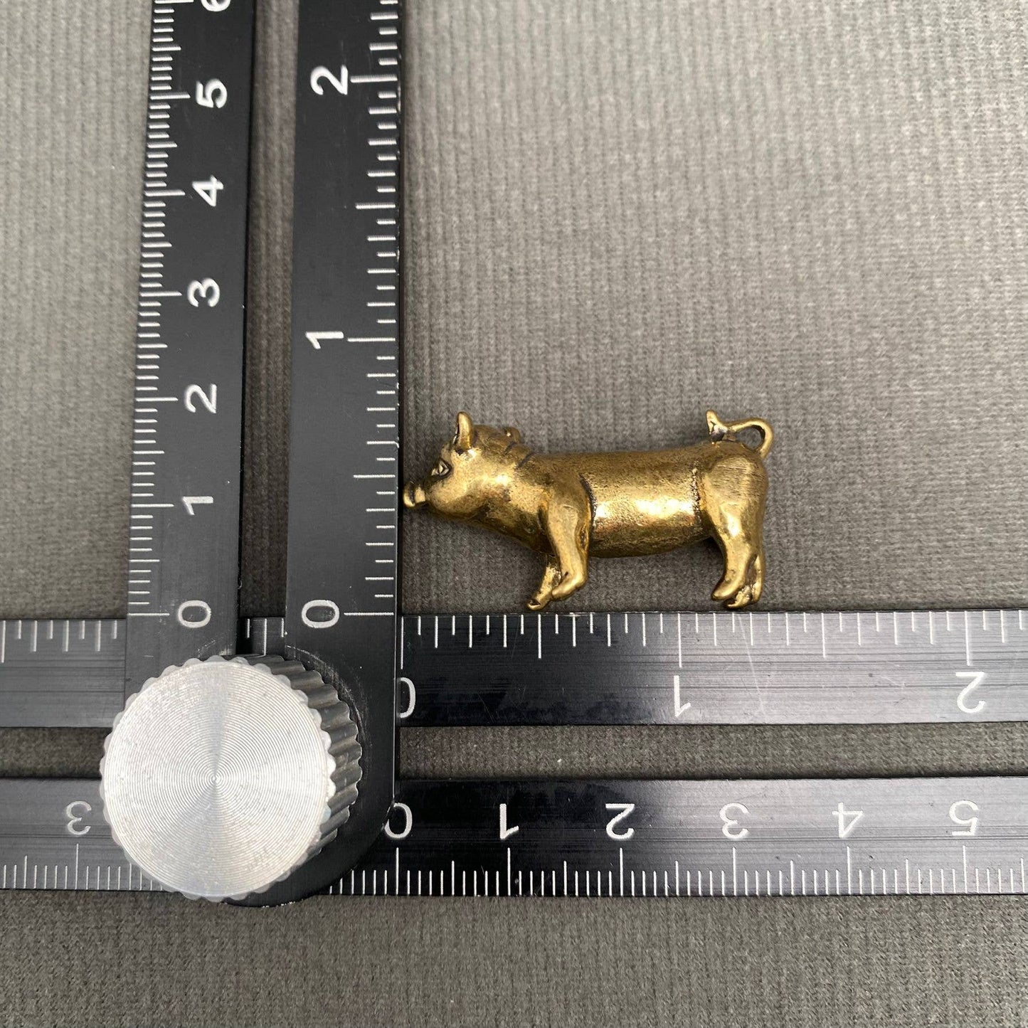 Piglet Mini Brass Figurine - Desktop Ornament/Decor