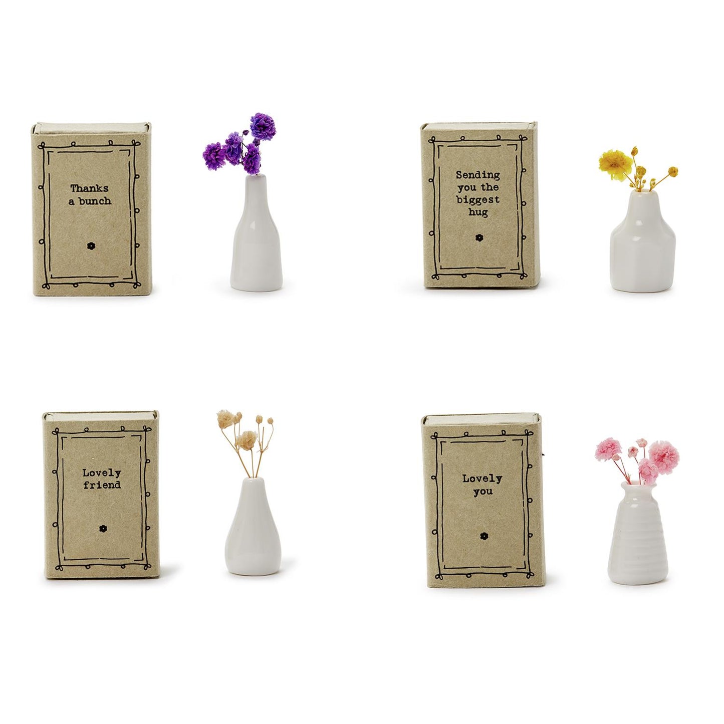 Little Vase with Flower - Matchbox Gift
