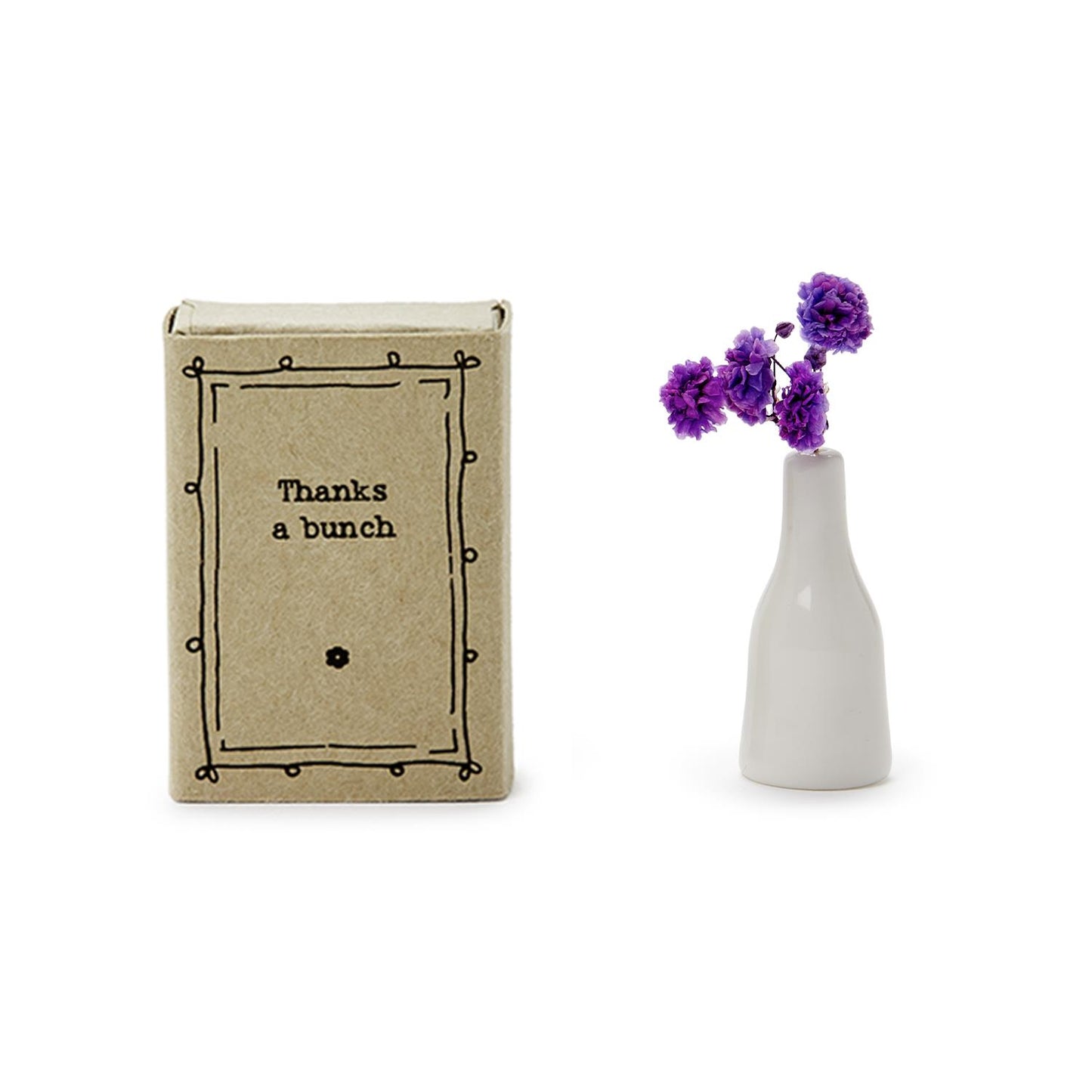 Little Vase with Flower - Matchbox Gift