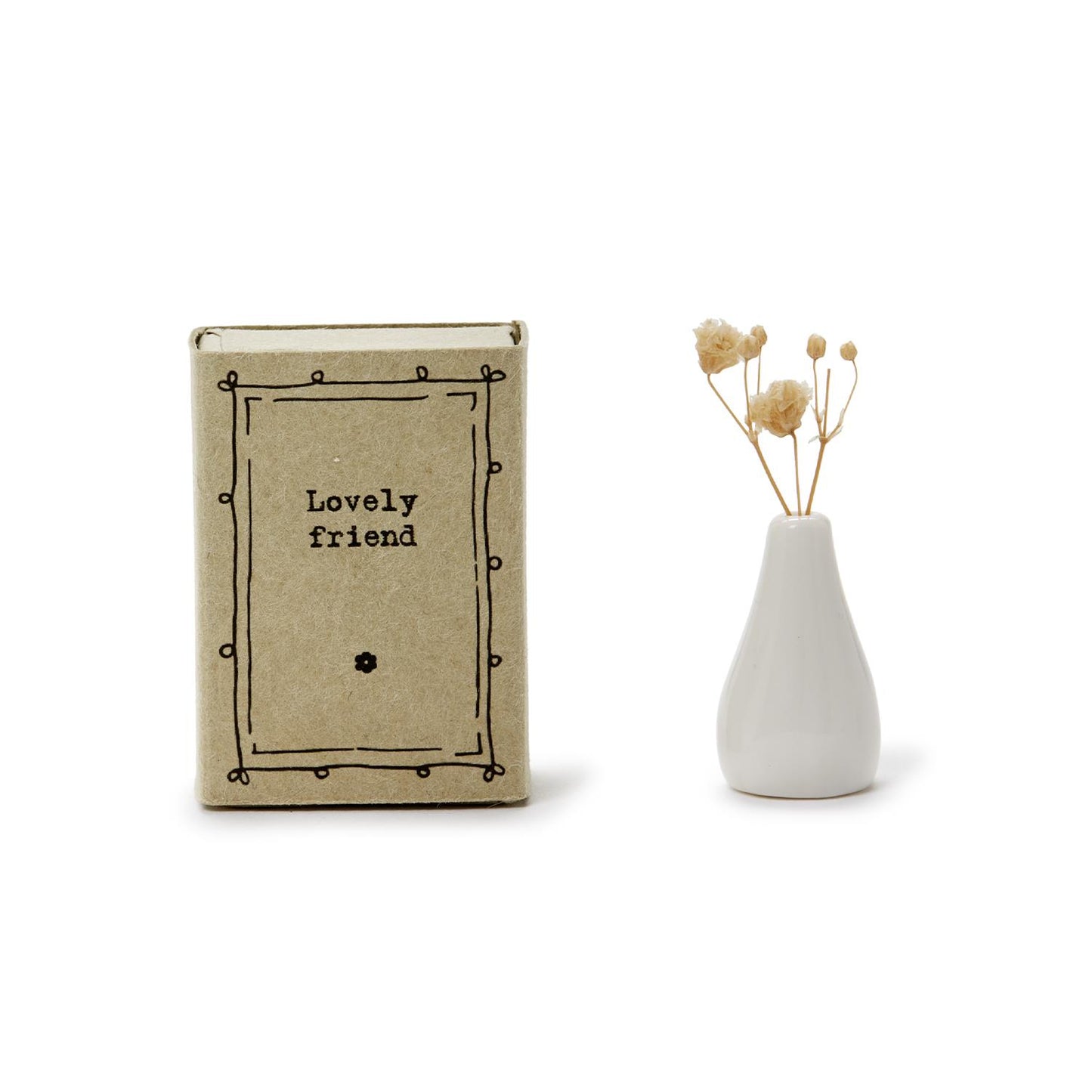 Little Vase with Flower - Matchbox Gift