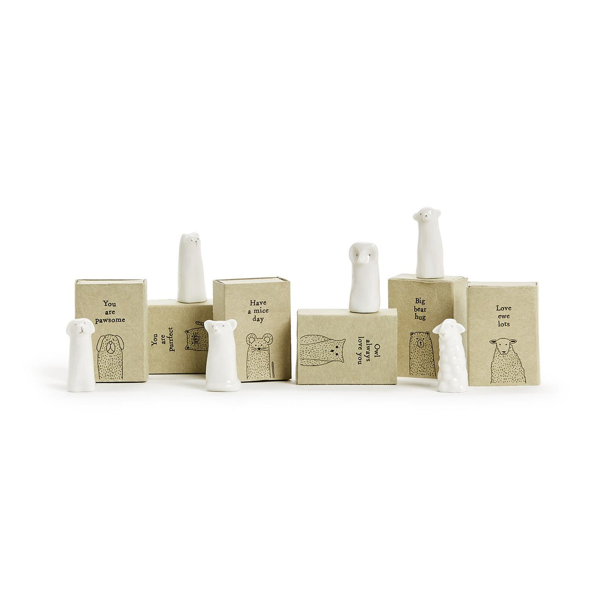 Mini Animal Figurine with Sweet Message