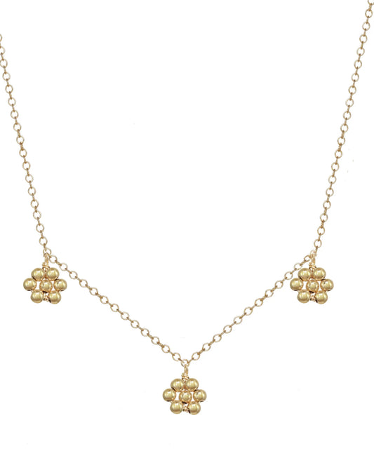 Three Daisy Flora Necklace