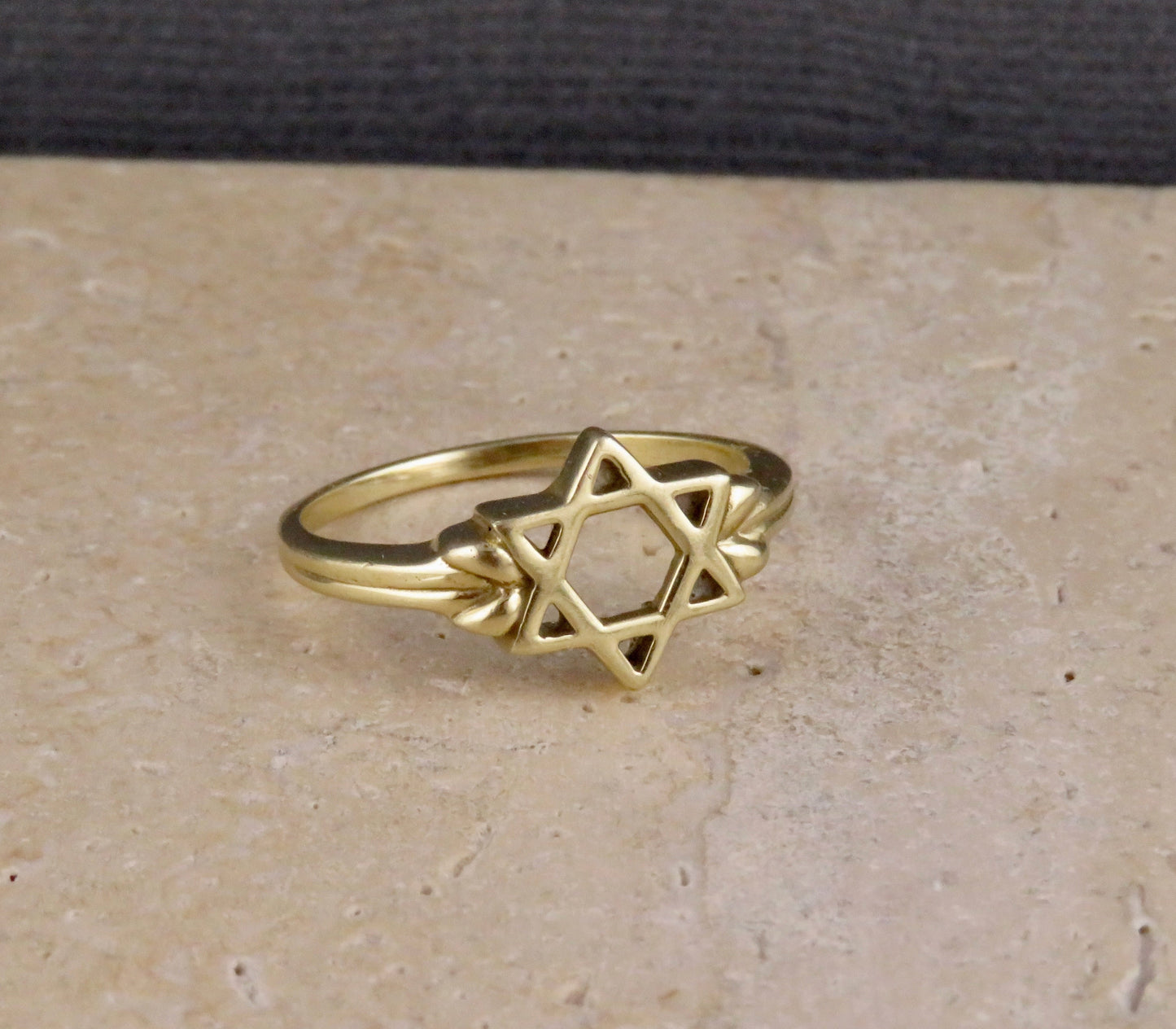 14k Gold Star of David Ring