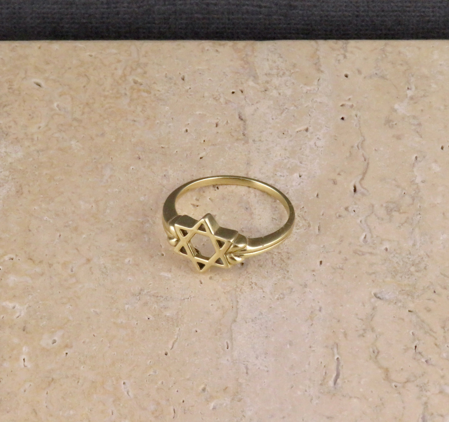 14k Gold Star of David Ring