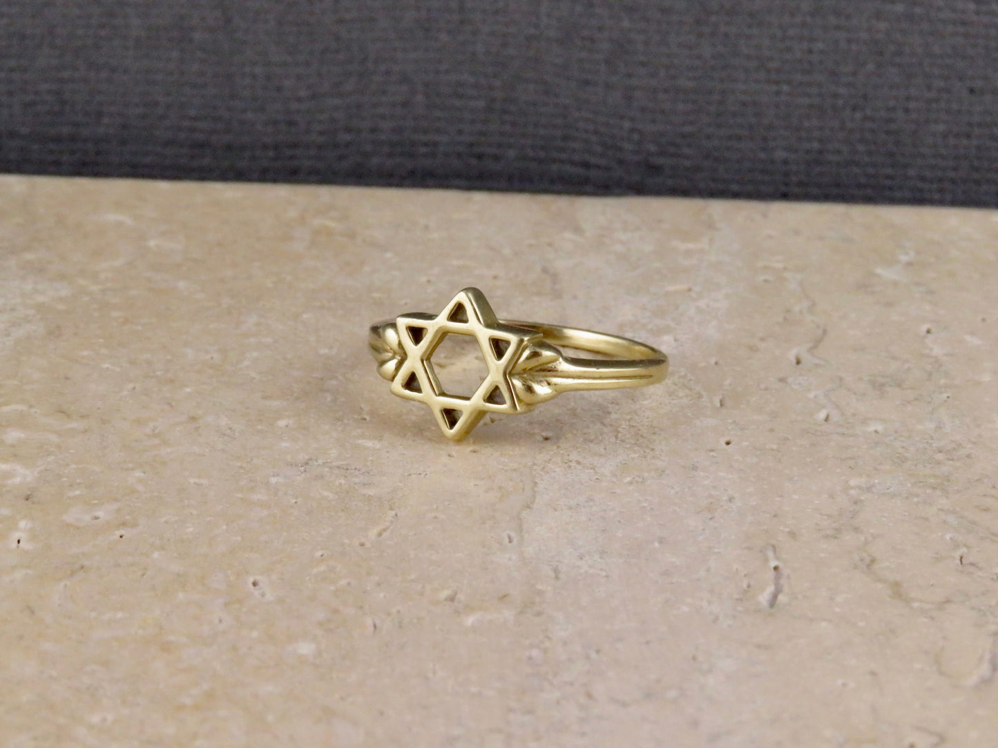 14k Gold Star of David Ring