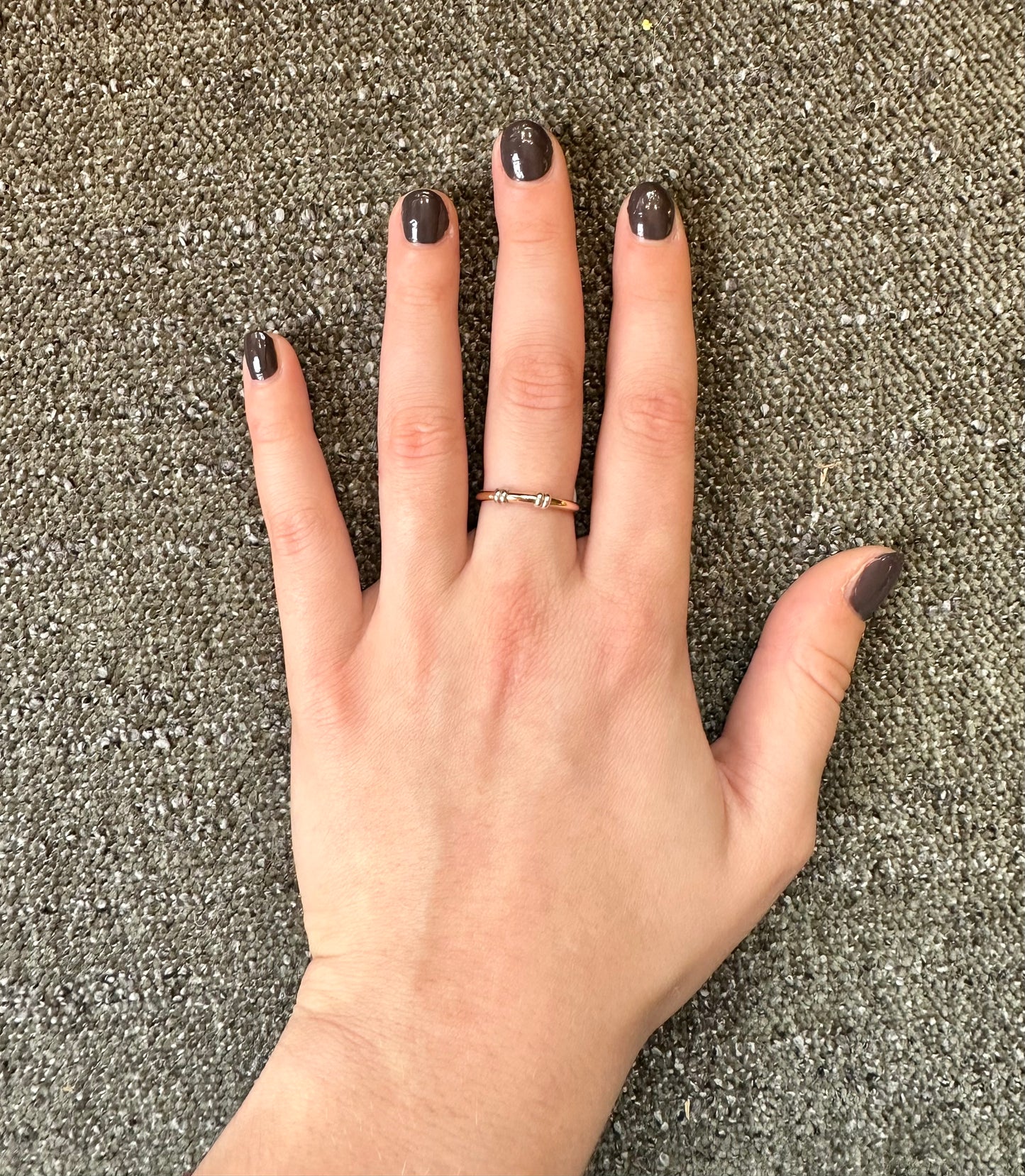 Mixed Metal Twice Bound Ring