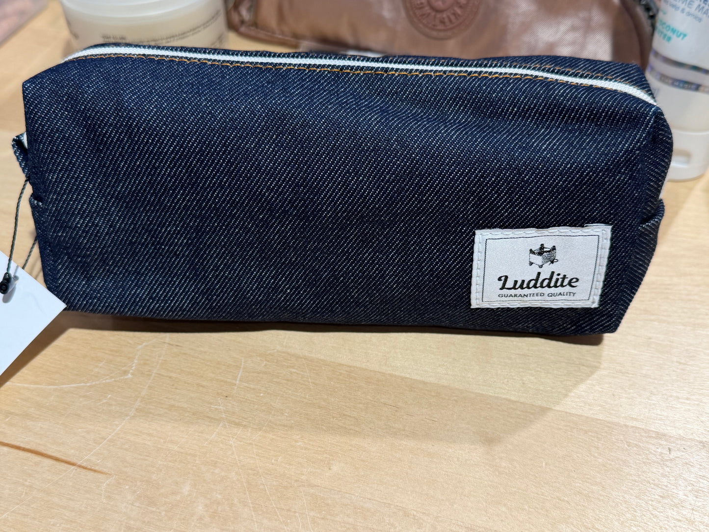 Denim Boxy Pencil Case - Made in Japan - Luddite