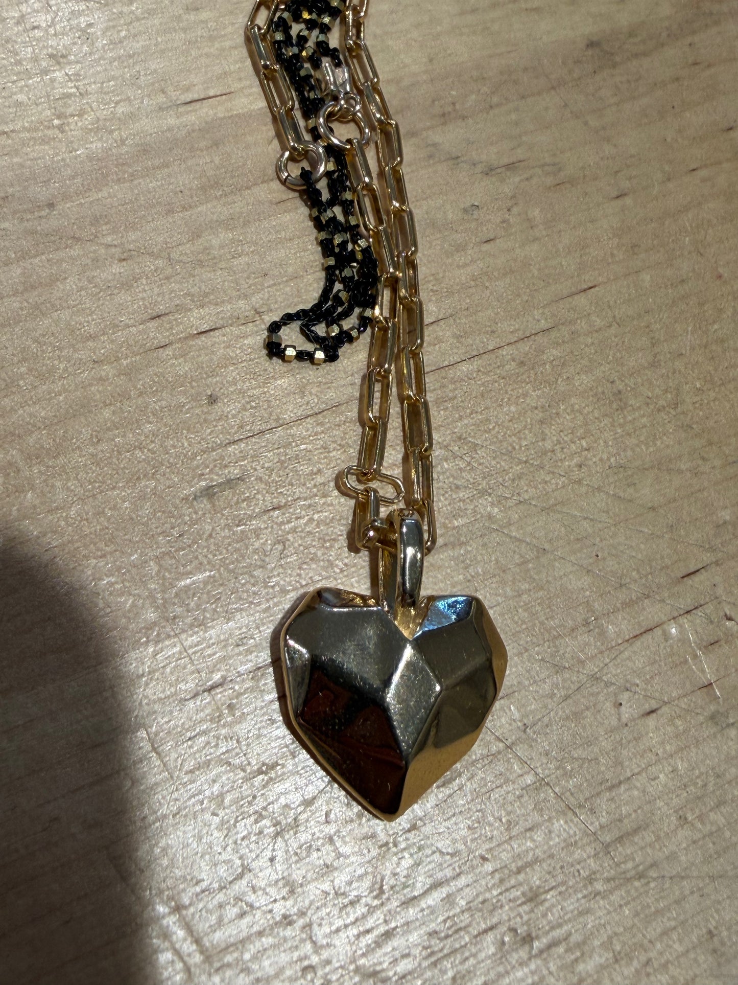 Structural Heart Mixed Elements Necklace - GF/Sterling