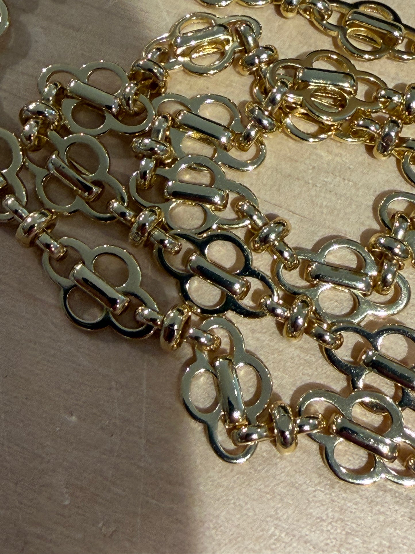 Flower Links Gold Filled Chain 15" - choker length