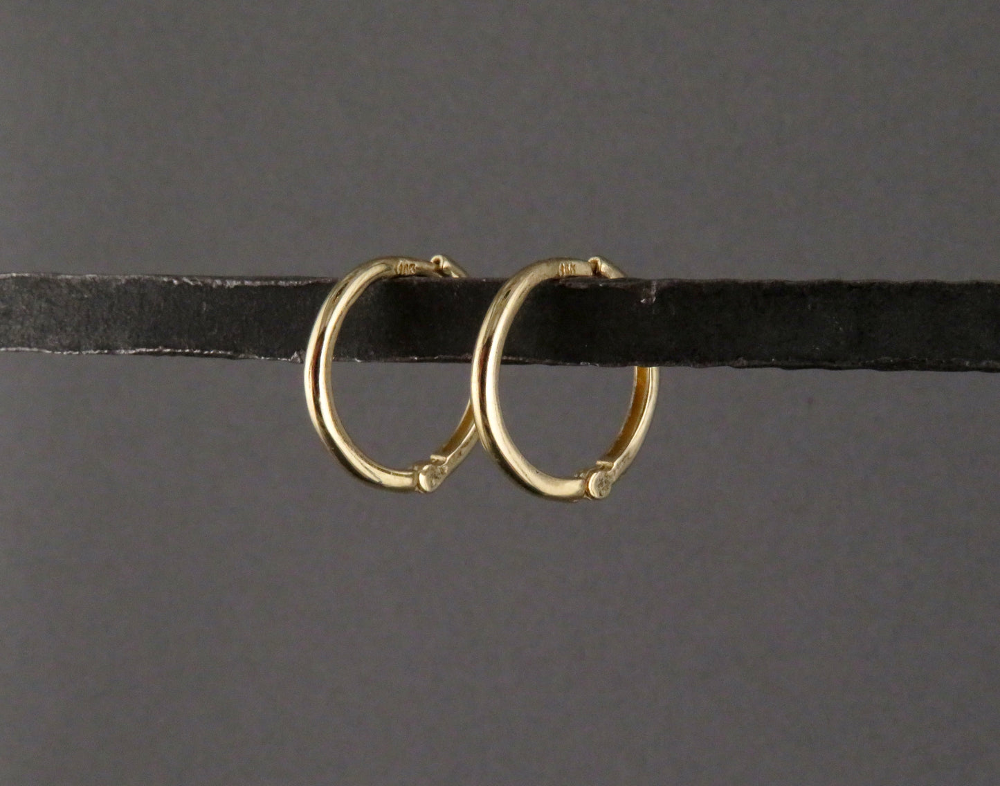 Solid Gold Simple Clicker Hoops