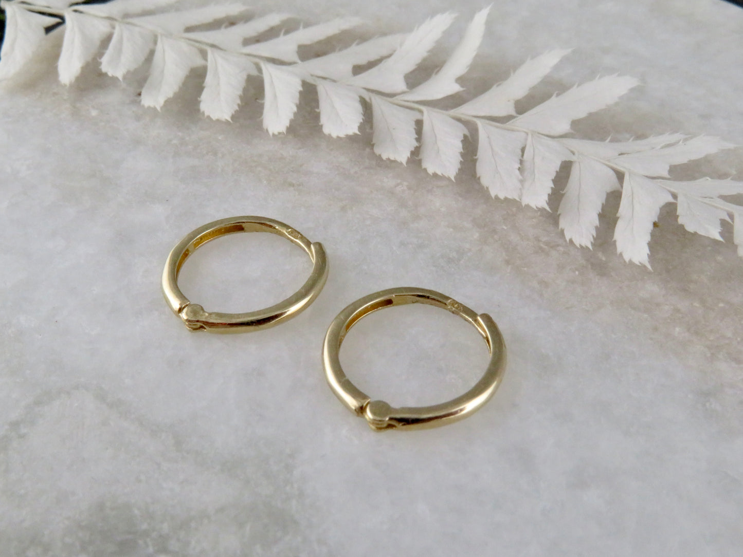 Solid Gold Simple Clicker Hoops