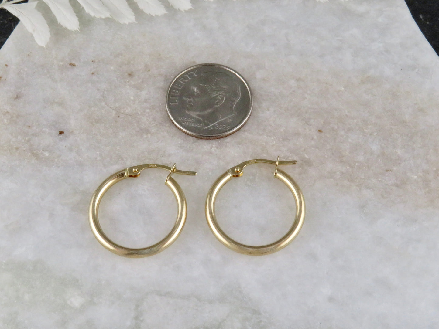 Solid Gold Latch Hoops