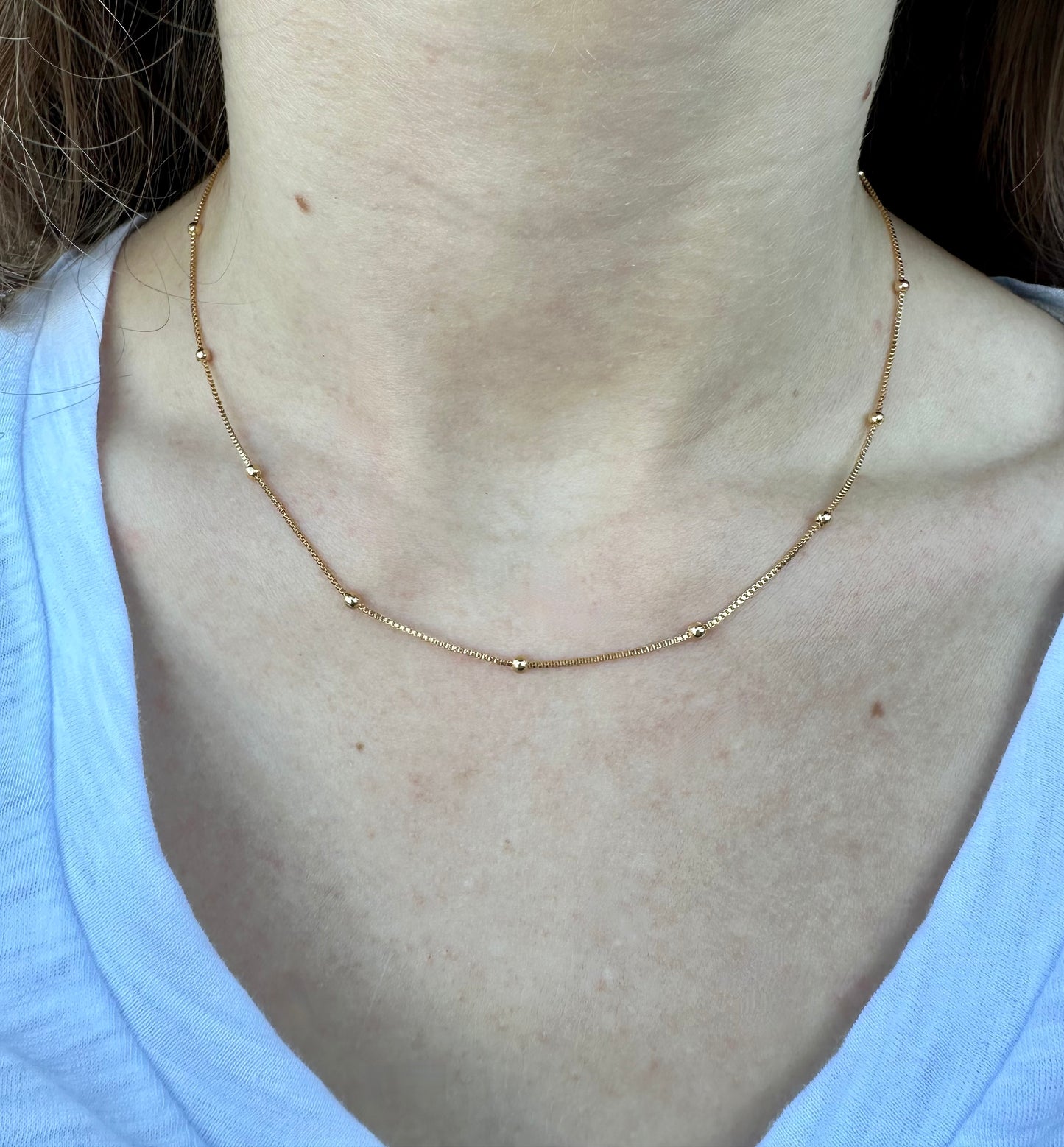 Gold Filled Station Ball Chain
