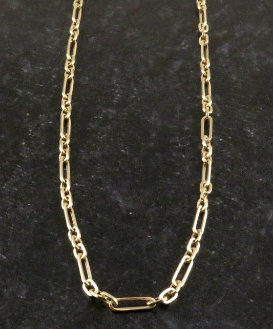 Solid Gold Long and Short Links Chain