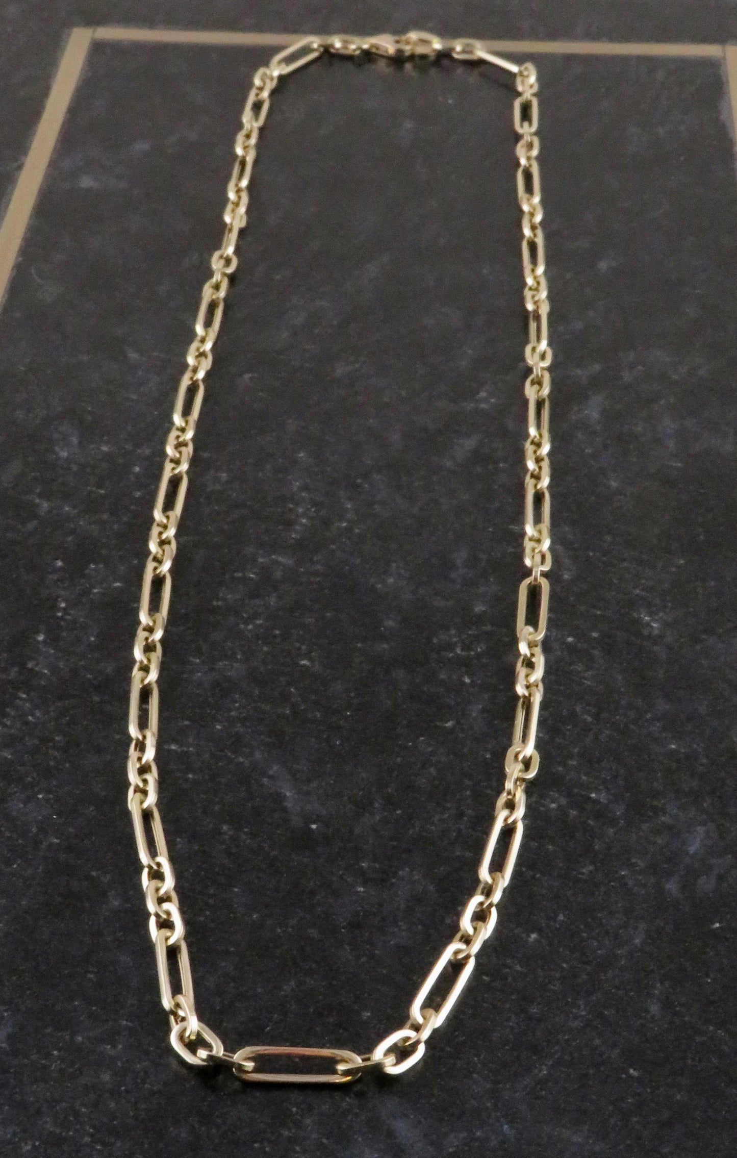 Solid Gold Long and Short Links Chain