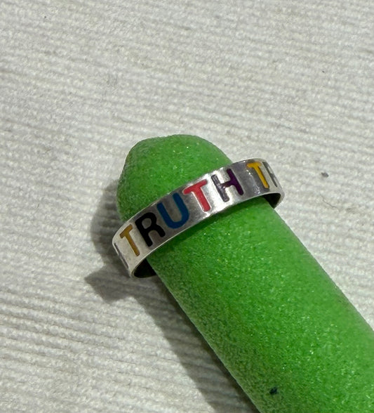 Vintage Truth Ring - Sterling Sz7