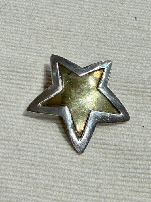 Sterling/Brass Star Pin
