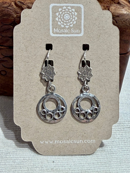 Vintage Hammered Sterling Earrings