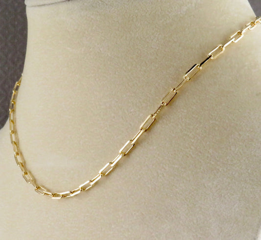 Gold Filled Paper Clip Chain